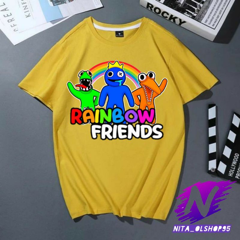 kaos anak rainbow friends baju kaos atasan anak lucu rainbow friend terlaris