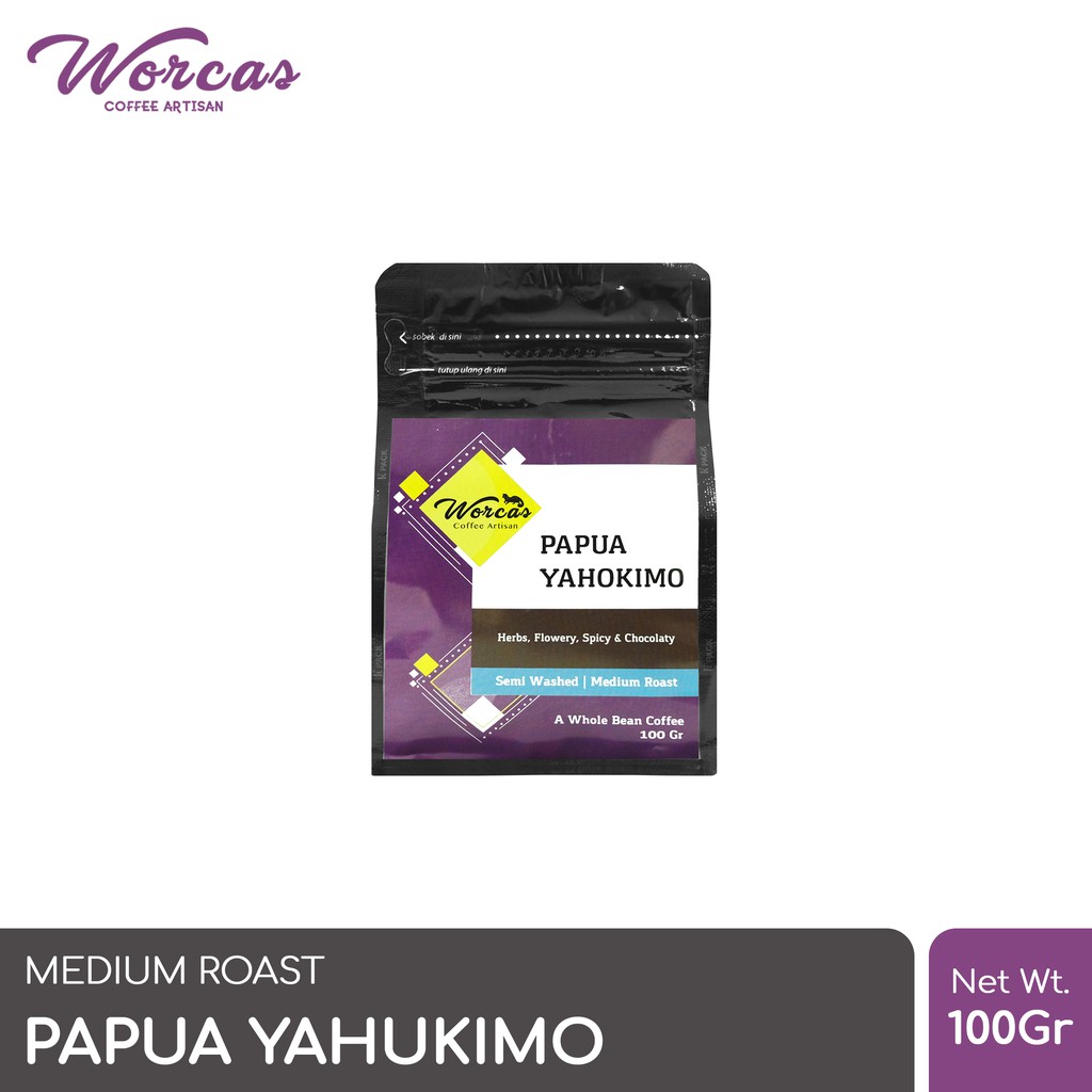 WORCAS Kopi Arabika Papua Yahukimo 100 Gram - Medium Roast