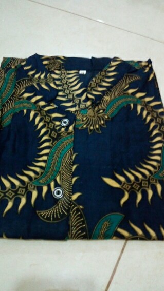 Tey-17 Batik Wanita Asj Sa Hrb026 Kenongo Kemeja Tosca Pendek