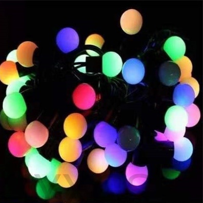 Lampu Bohlam bola anggur Led 80LED 220V 10M Multi Warna indoor only Lampu Tumblr Bola Anggur Lampu Pohon natal Tumbler Model bulat led Lampu Hias Fairy String Light Model Ball YJT80L Warna Multi Warna String Lights Fairy Christmas Lights Holiday