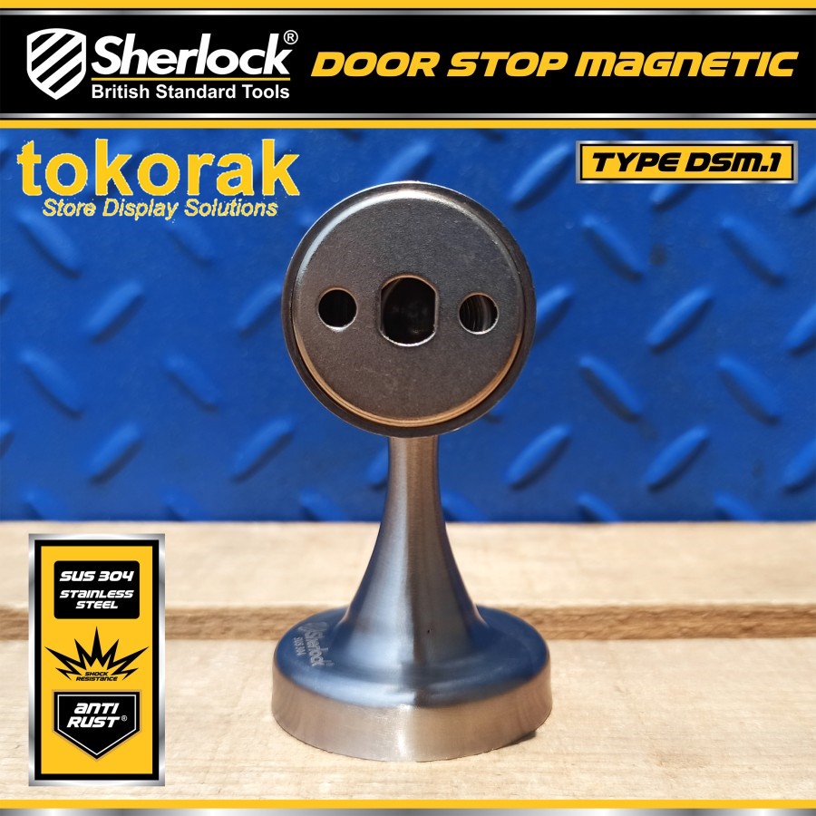 DOOR STOP MAGNET SHERLOCK PENAHAN PINTU SUS 304 STAINLESS STEEL