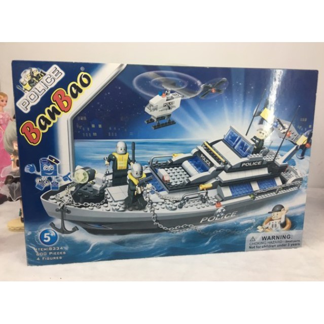 mainan anak anak lego kapal polisi