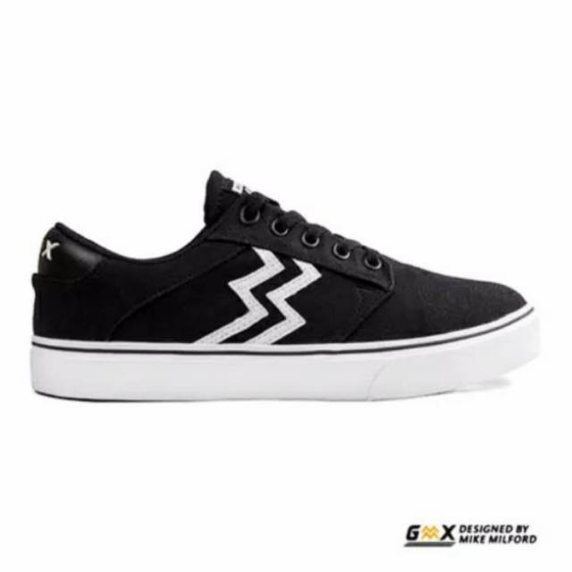 Sepatu Geoff Max GMX X Mike Milford - Gavin Black White STZ|Sepatu pria