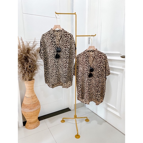 Double Lucky / Basic Twill Leopard / Atasan Rayon / Baju Atasan Wanita / Corak-3