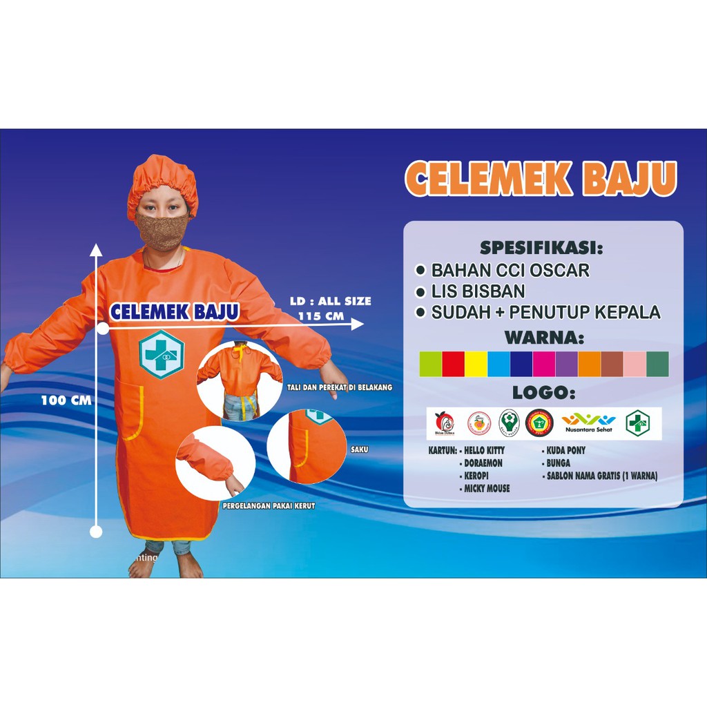 

SATU PAKET APD DAN PERLAK WATERPROFF (COSTUM NAMA)