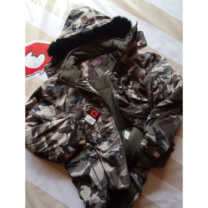 jaket piston puffer down camo army