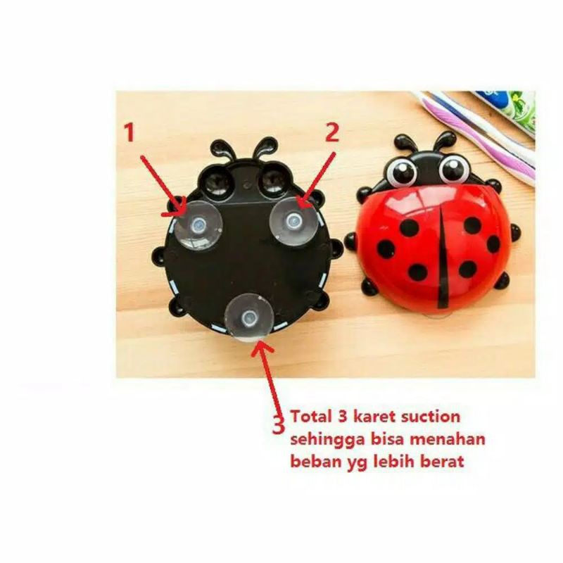 Lady bug holder sikat gigi kumbang tooth brush