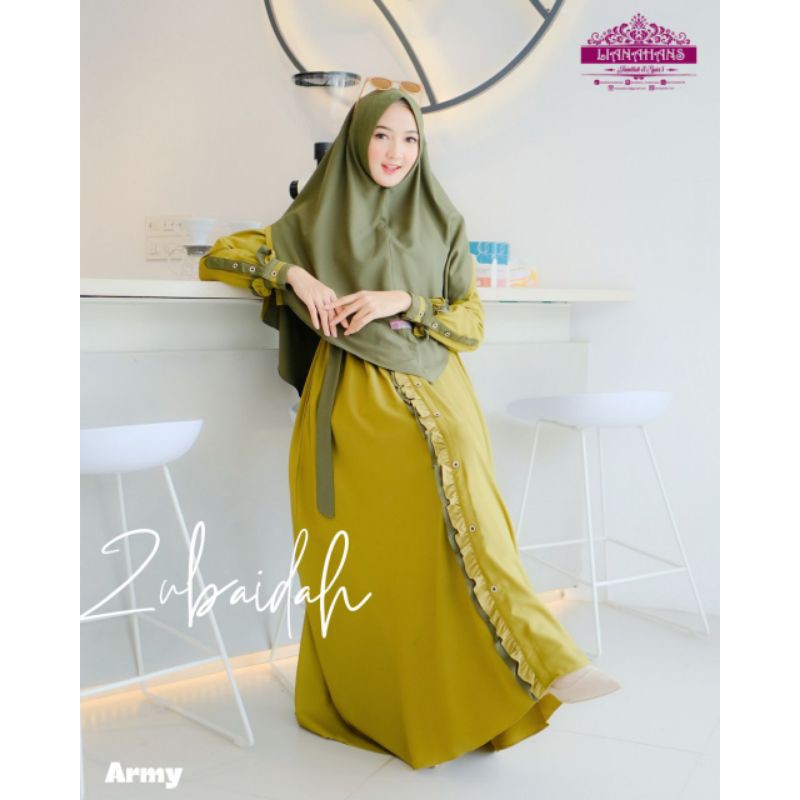 GAMIS ZUBAIDAH ARMY READY STOK by lianahans
