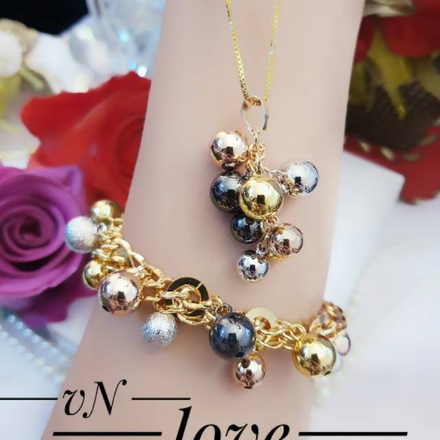 Xuping gelang kalung lapis emas 24k  1501