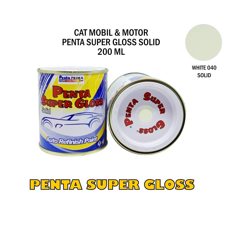 CAT PENTA WHITE II 040 90361 200 gram - cat mobil putih - cat xenia - cat avanza - cat penta putih - cat motor putih