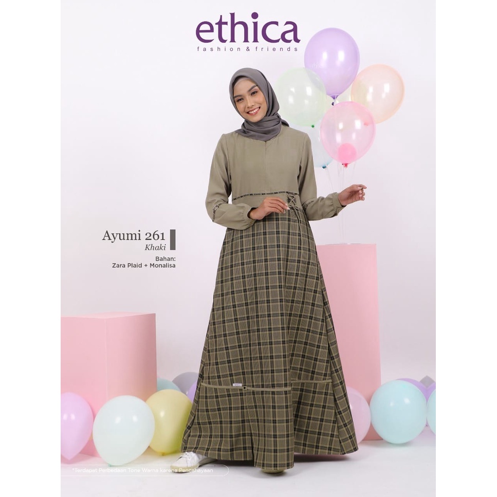 GAMIS TERBARU 2021 ETHICA AYUMI 261 KHAKI