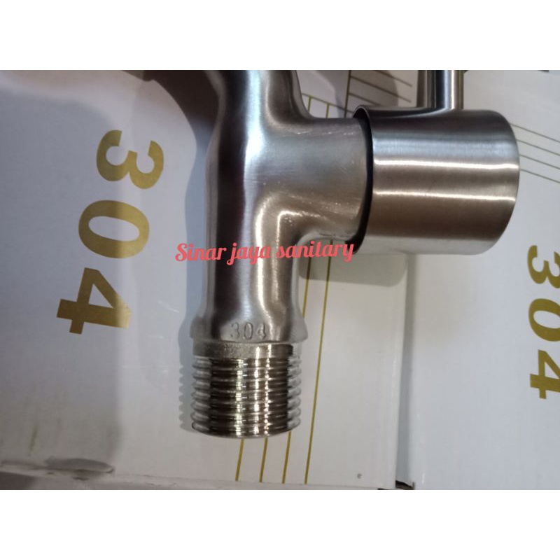 Kran tembok stainless sus 304 / Kran mesin cuci / Kran taman stainless