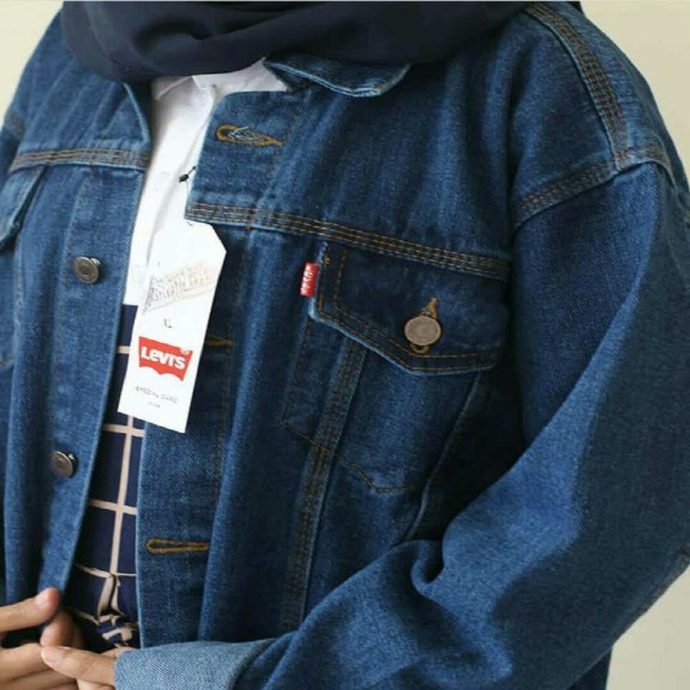 Delaux Store Model Jaket Jeans BioWash Cewek | Jaket Lucu | Cantik Premium Bandung Ukuran L dan XL