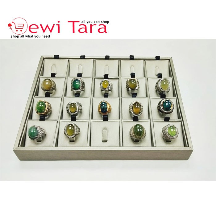 Kotak Cincin Display Cincin AKIK Kotak Display Etalase Rak Toko Kotak Susun Batu Cincin Organizer