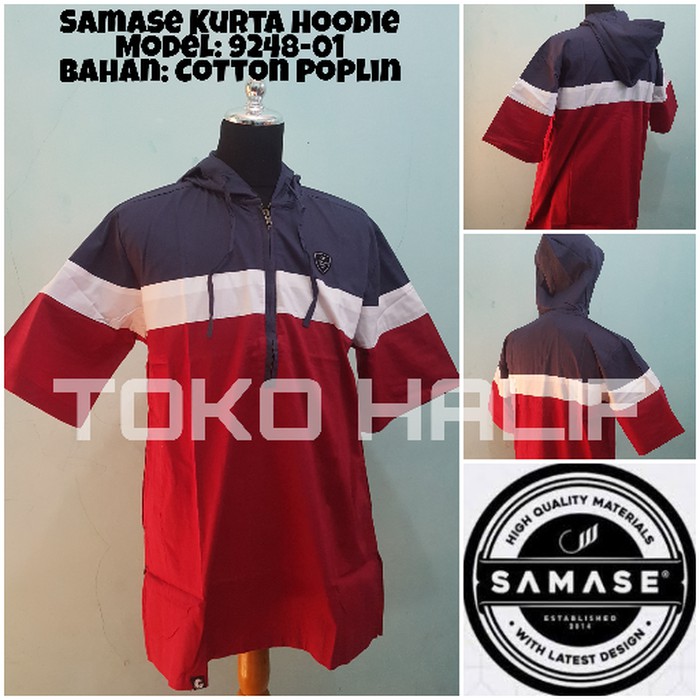 Kemeja Koko Kemko Kurta Samase Hoodie Lengan Pendek akk699