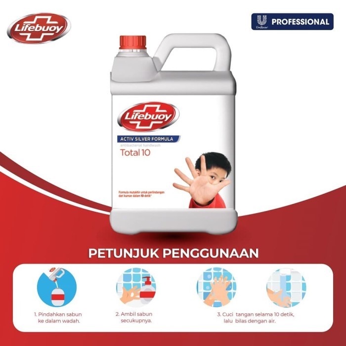 Lifebuoy Sabun Cuci Tangan Hand Wash 4 L Hand Soup Profesional