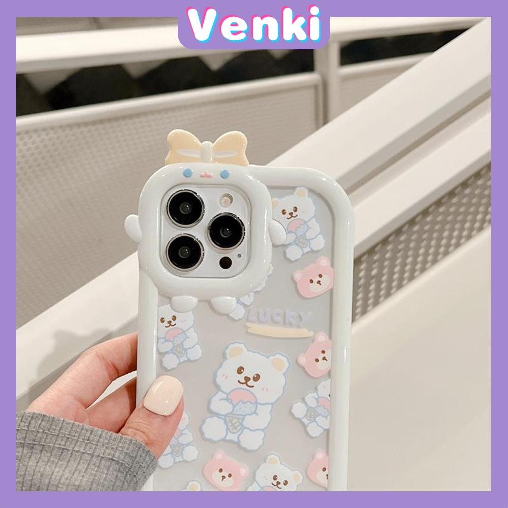 iPhone Case Silicone Soft Case Clear Case Airbag Shockproof Protection Camera Shiny Feel Bear Cute Cartoon Compatible For iPhone 11 Pro Max 13 Pro Max 12 Pro Max 7Plus xr XS Max