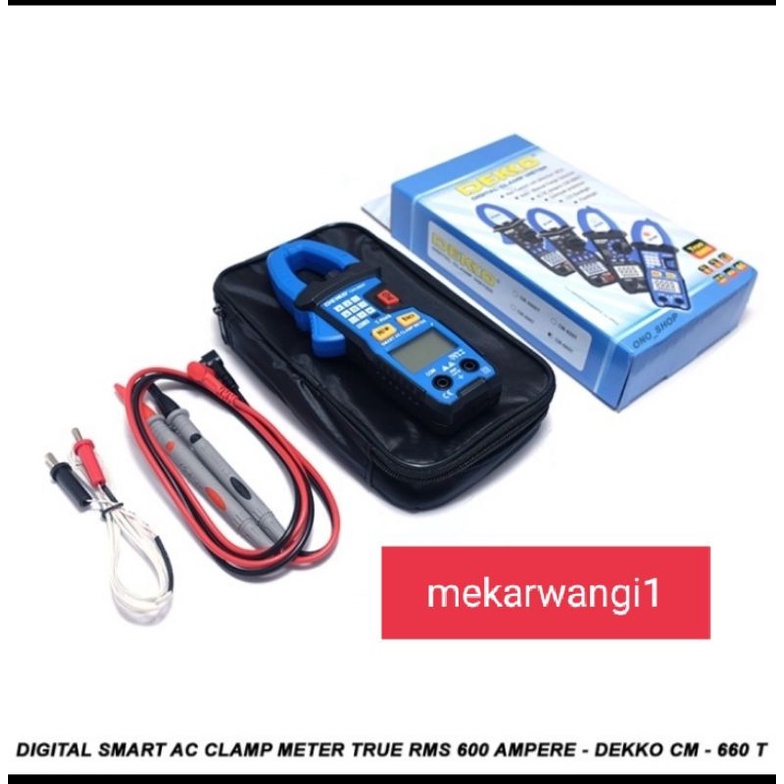 Digital smart AC clamp meter true RMS 600 Ampere - Dekko CM-660T