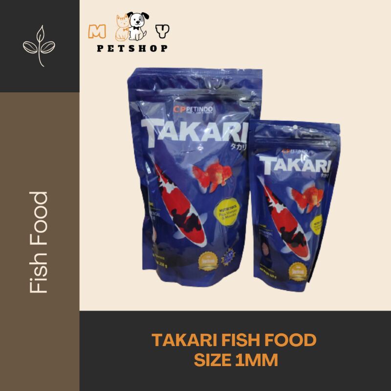 TAKARI 100gr 1mm mix. Pakan ikan hias