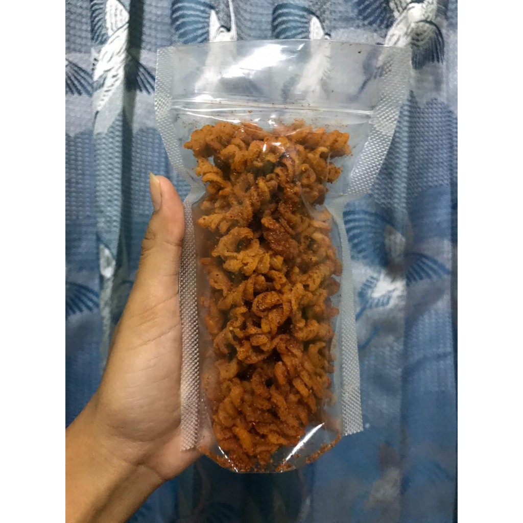 

Makaroni Spiral Pedas Asin 150 gr