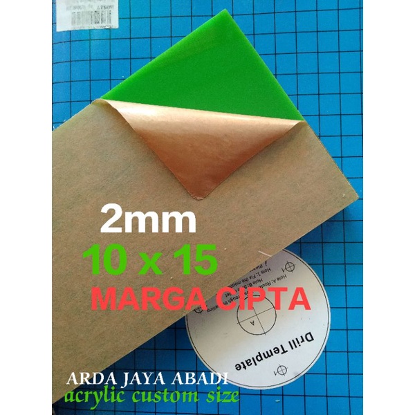 

Akrilik 2mm hijau 10 x 15 / acrylic sheet Marga cipta