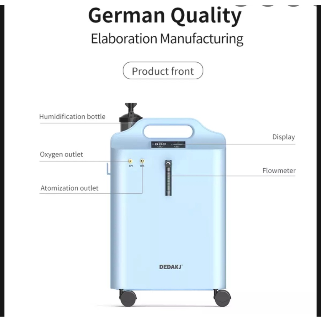 DEDAKJ 5L Medical Grade Oxygen Concentrator Generator Inbuilt Nebulize