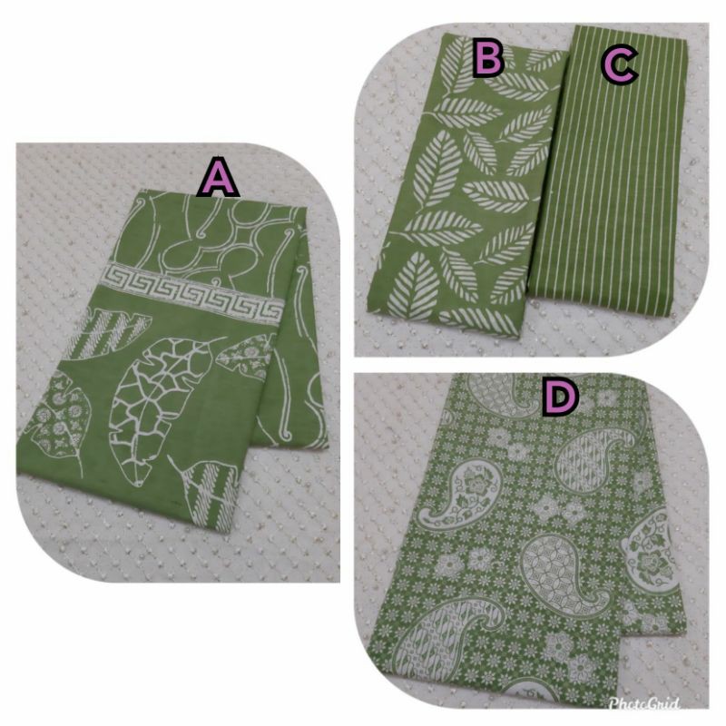 KG KAIN BATIK MOTIF GARUTAN HIJAU BATIK PEKALONGAN / BATIK ORI PEKALONGAN