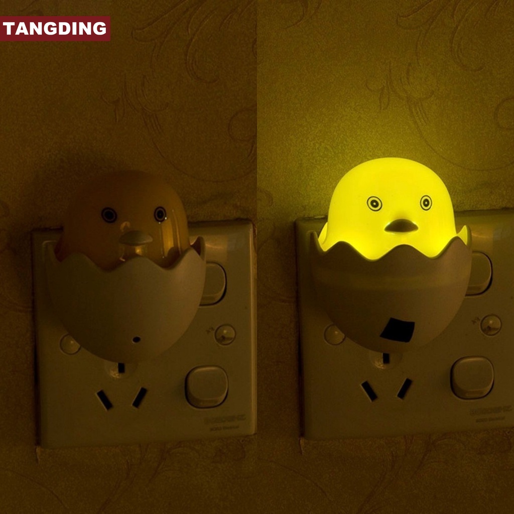 【COD Tangding】Little Yellow Duck Light Controlled LED Night Light Decorative Lamp Bed Feeding Lamp