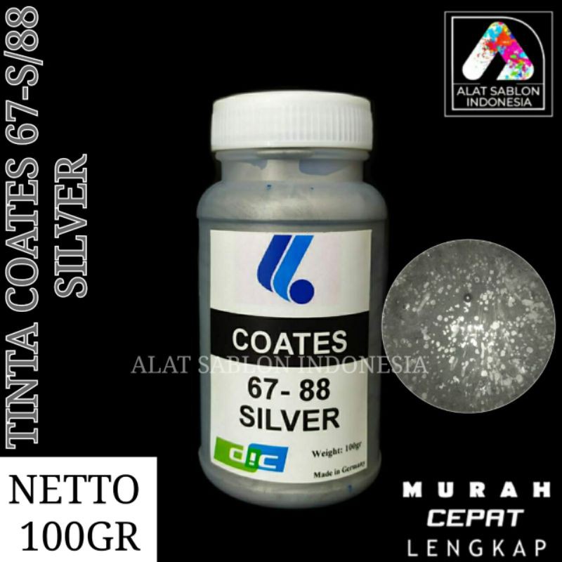 TINTA COATES 67 - S/88 SILVER TINTA SABLON GELAS 100GR