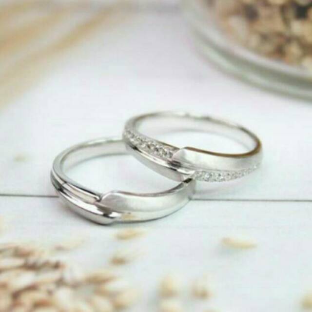 Cincin kawin palladium dan emas nikah tunangan