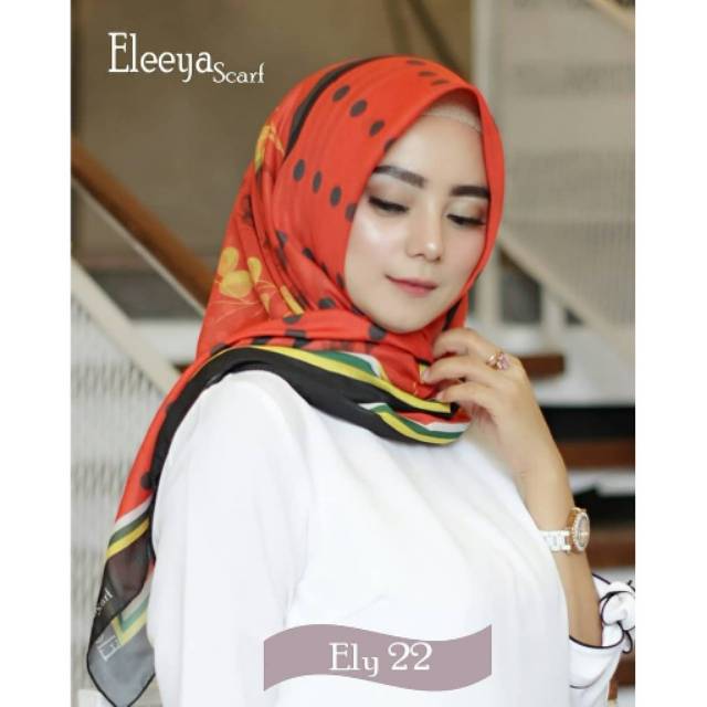 HIJAB SEGIEMPAT MOTIF PRINTING II Eleeya Scarf ELY 22