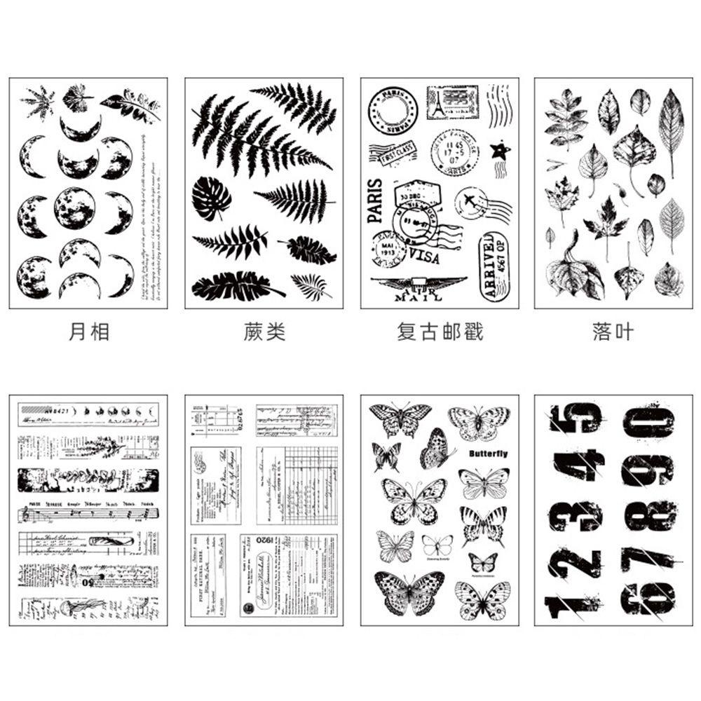 Solighter Silikon Seal Tangan Akun DIY Leaves Diary Dekorasi Reusable Soft Stamp