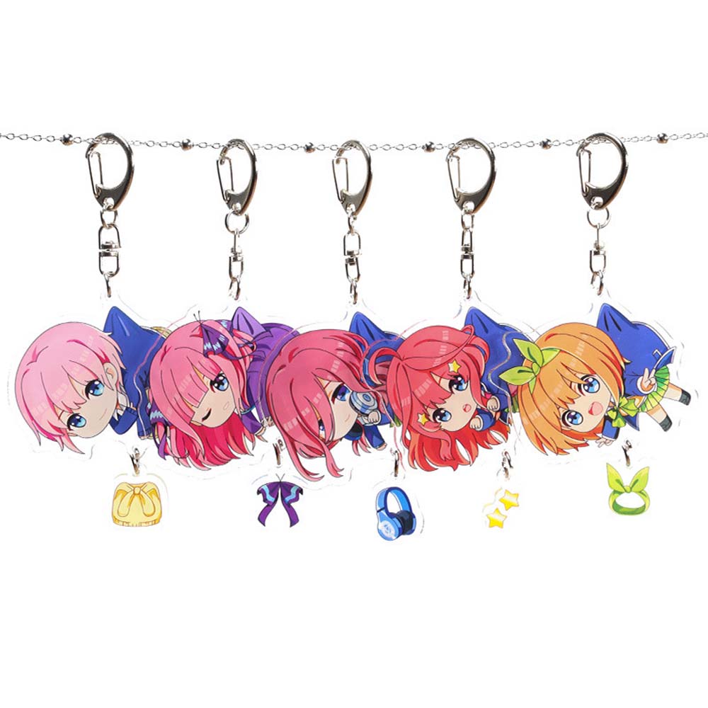 Rebuy Gantungan Kunci Desain Anime Nakano Miku Yotsuba Itsuki Gotoubun No Hanayome Bahan Akrilik