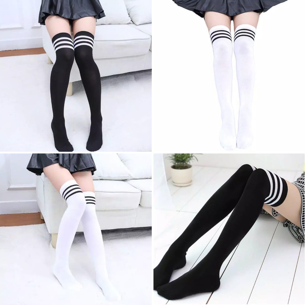 Kaos Kaki Panjang Model Jepang Korea 3Garis IDOL KPOP