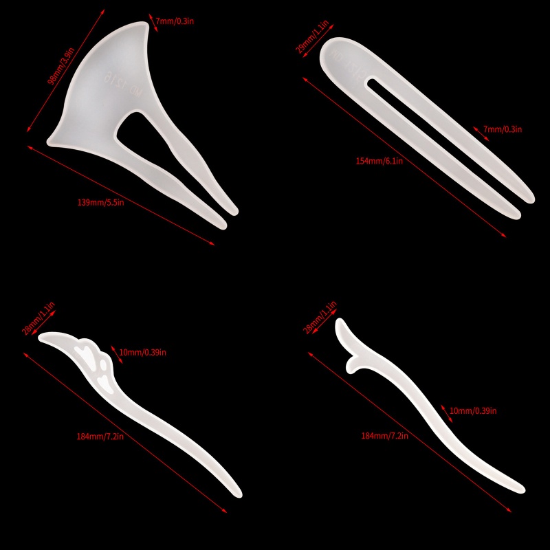 Siy 16pcs Cetakan Jepit Rambut Kreatif Bahan Silikon