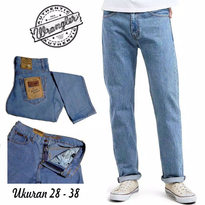 celana jeans panjang pria reguler | celana jeans wragler standar