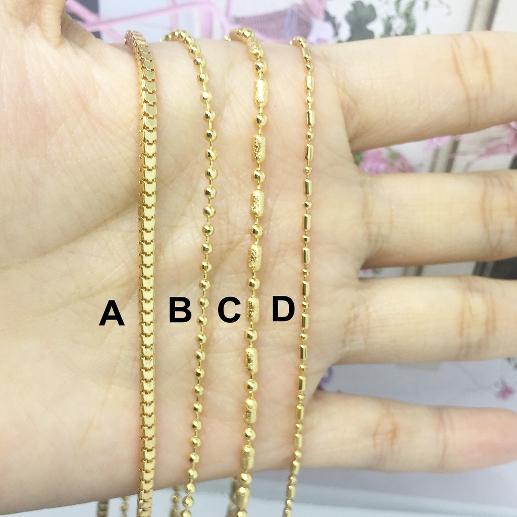 Xuping Kalung Anak Milano Rantai Tebu Lapis Emas Asli 35 cm - BC077