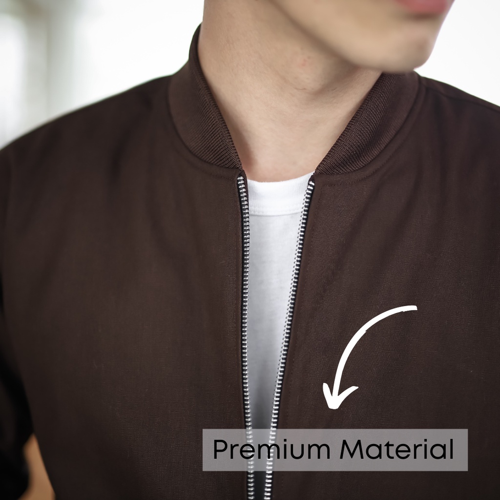 Libra Jaket Canvas Bomber Pria Premium-3