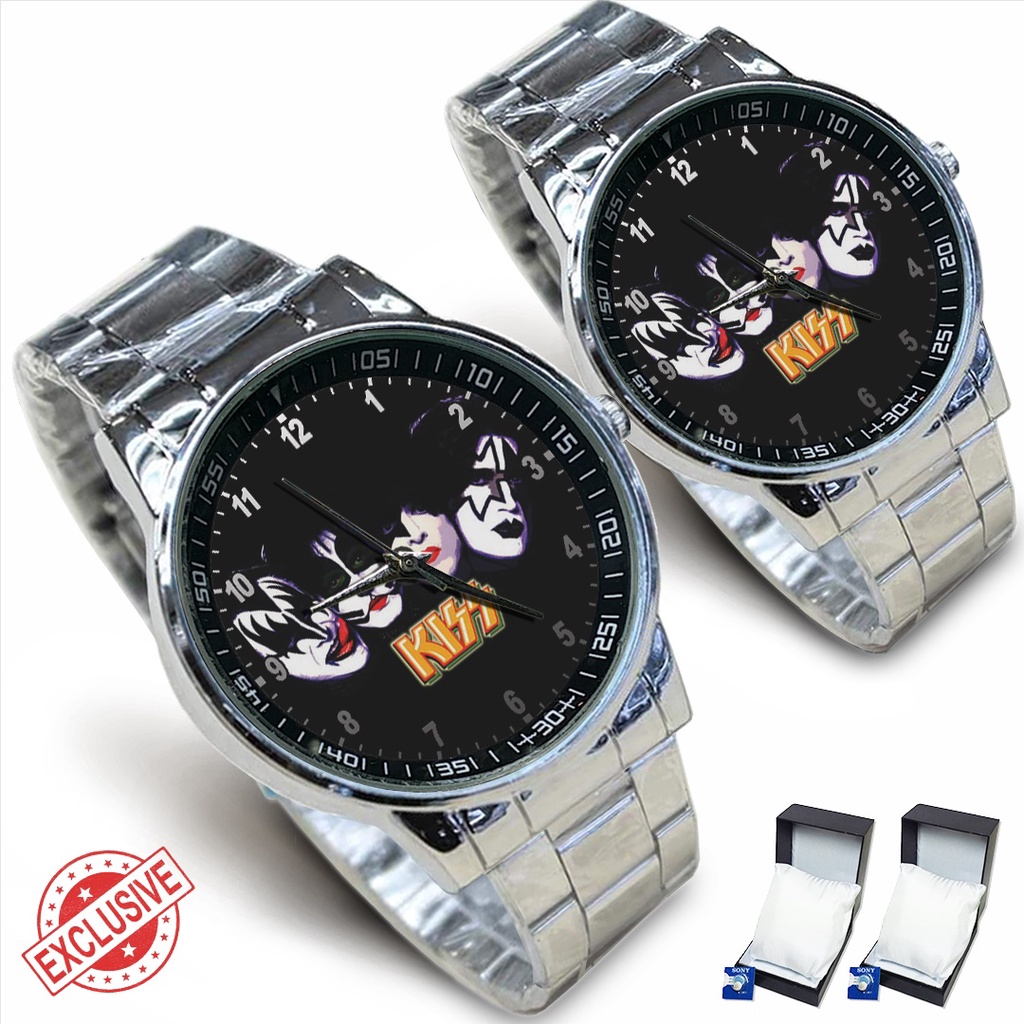 Jam Tangan Rantai Couple BAND OF KISS - 2 (Awesome)