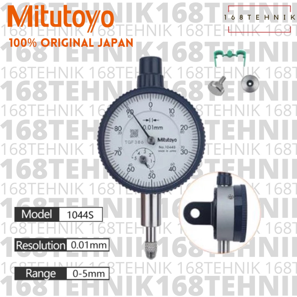 Jual MITUTOYO 1044S / DIAL INDICATOR 5 MM 0.01 MM / DIAL INDICATOR