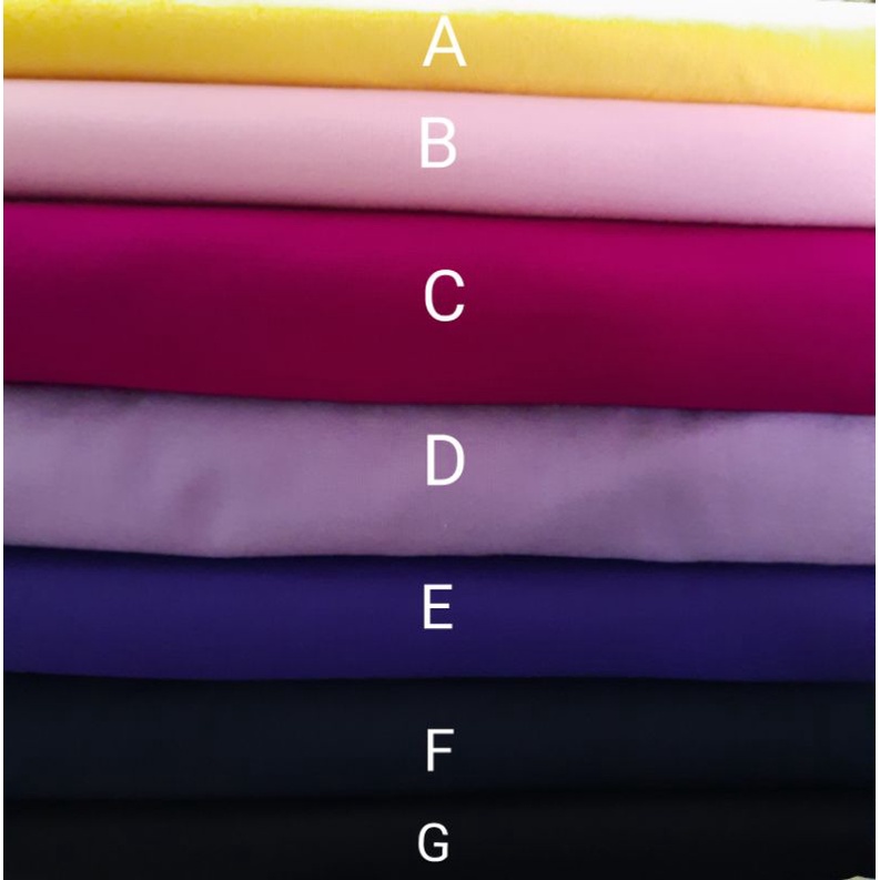 Kain Katun Oxford Polos Ungu Pink Kuning