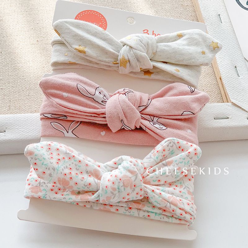 Bandana Set isi 3 Motif Berbeda Beda / Headband Bayi Newborn Anak Perempuan / Bandana Bayi Lucu