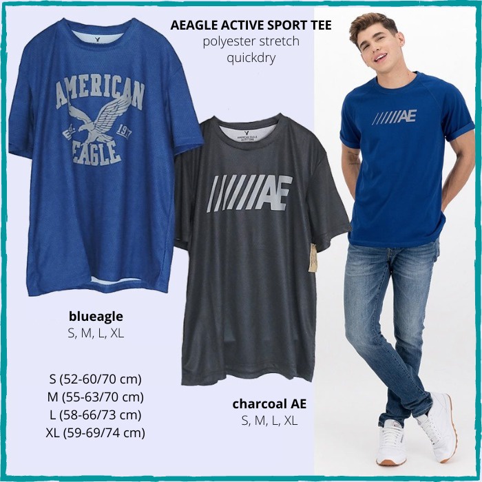 Baju Kaos Pria American Eagle Active Sport Tee