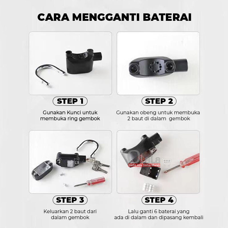 KUNCI PENGAMAN - GEMBOK ALARM SENSOR OLL-LOCK1110/1111