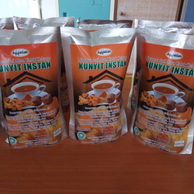 

Kunyit Instan Gula Aren Kemasan Aluminium Foil - Plastik - SYIFASAN