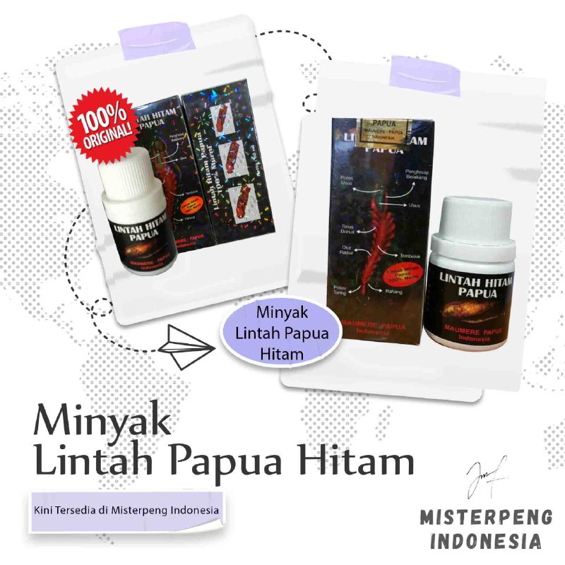 Minyak Lintah Papua Hitam Original obat herbal pembesar mr p Khusus Dewasa Obat Kuat Stamina Pembesa