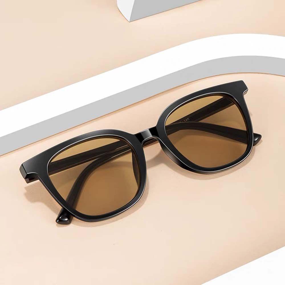 Mxbeauty Kacamata Hitam Wanita Brand Designer Pria Bingkai Bulat Trendy Brown Black Round Sunglasses