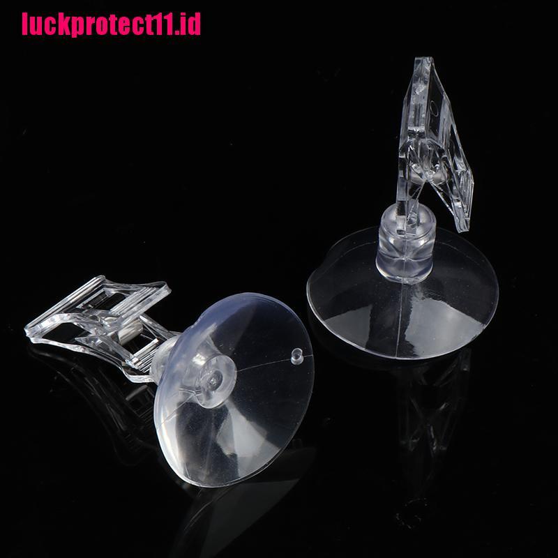 (LUCK11) 1pc Klip Suction Cup Transparan Bahan Plastik