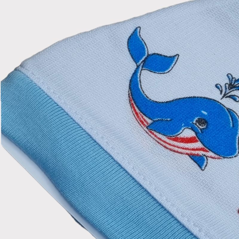 Topi Bayi / Topi Anak Motif Baby Shark Katun Lembut