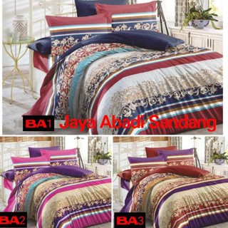 Badcover Set Homemade Murah Katun Motif  Abstrak  Bedcover 